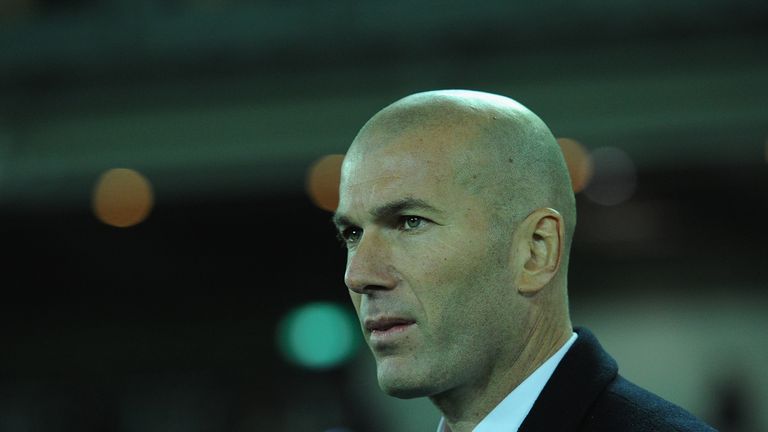 YOKOHAMA, JAPAN - DECEMBER 15:  Coach Zinedine Zidane of Real Madrid looks on during the FIFA Club World Cup Japan semi-final match between Club America v 