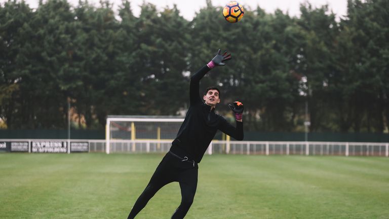 Chelsea goalkeeper Thibaut Courtois trains fast in Nike Football Training apparel, built for speed with revolutionary AeroSwift technology. 
