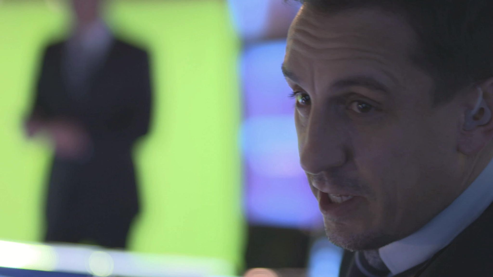 Gary Neville behind the scenes at Sky Sports Monday Night Football