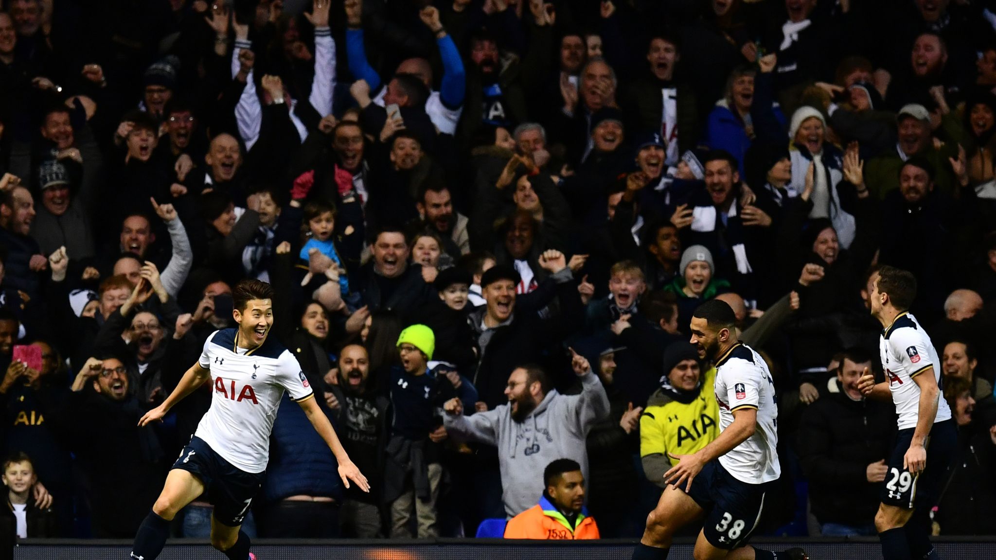 Tottenham 4 3 Wycombe Heung Min Son Scores Dramatic Winner To Send Spurs Through Football News Sky Sports