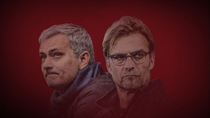 Jose Mourinho and Jurgen Klopp will face off when Manchester United take on Liverpool