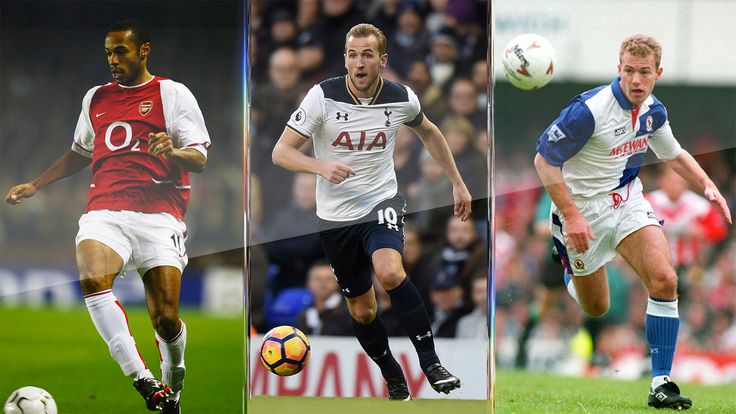 HARRY KANE, THIERRY HENRY AND ALAN SHEARER