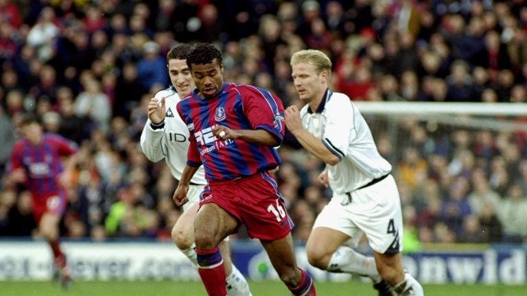 4 Mar 2000:  Ashley Cole of Crystal Palace in action against Manchester City during the Nationwide League Division One match at Selhurst Park in London.