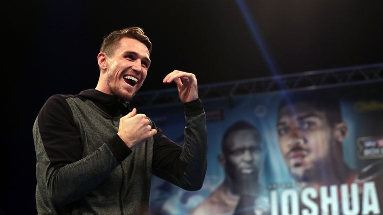 Callum Smith during the public workout at Manchester Arena.