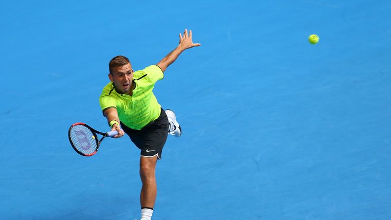 Dan Evans has reached the last eight in Sydney