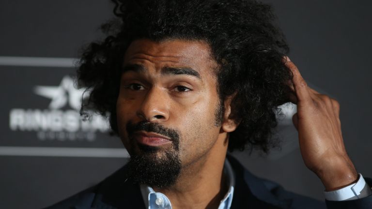 British former world heavyweight boxing champion David Haye talks during a press conference announcing a deal with to form Hayemaker Ringstar in central Lo