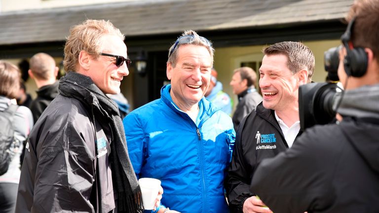 Paul Walsh and Tony Cottee joined Jeff Stelling for March for Men in aid of Prostate Cancer UK