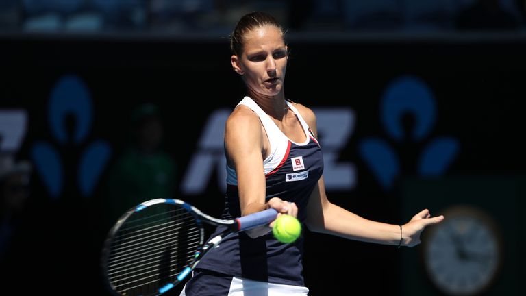 Karolina Pliskova dictated play as she saw off Russia's Anna Blinkova in the second round of the Australian Open