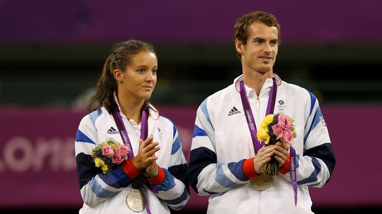Happier days for Robson who won silver at the London Olympics when partnering Andy Murray in the mixed doubles in 2012