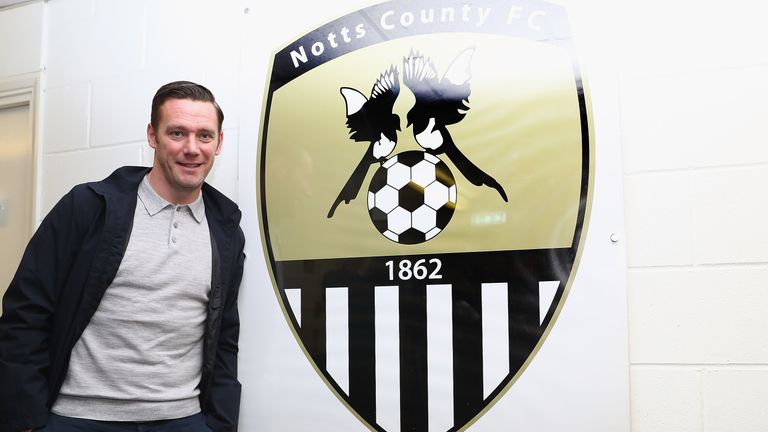 New Notts County manager, Kevin Nolan pictured during a photocall at Meadow Lane on January 12, 2017 in Nottingham, England