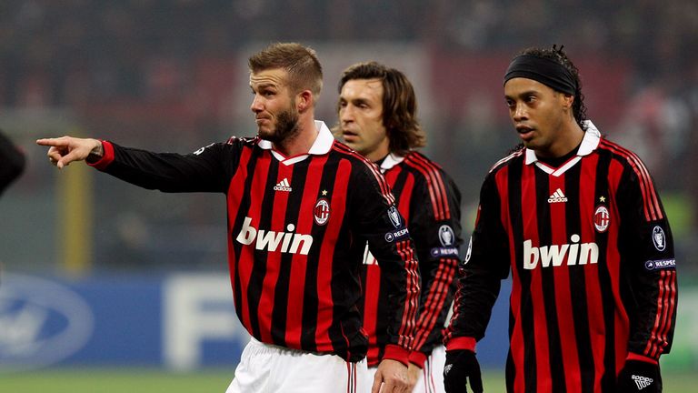 Ronaldinho signed for Milan in July 2008 and played alongside the likes of David Beckham and Andrea Pirlo
