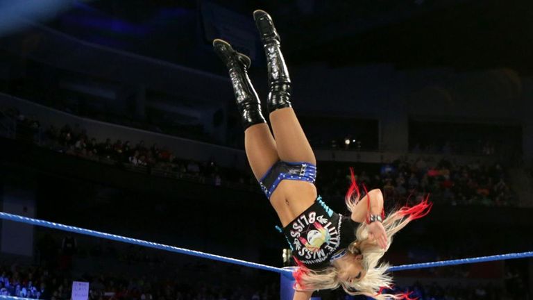 WWE - Alexa Bliss performs Twisted Bliss on Becky Lynch