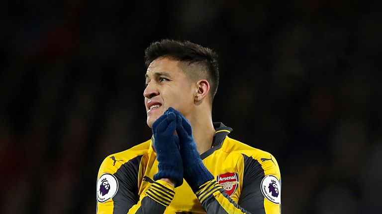 Arsenal's Alexis Sanchez rues a missed chance during the Premier League match at the Vitality Stadium