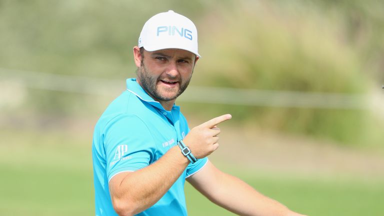 Andy Sullivan during the third round of the Commercial Bank Qatar Masters at Doha Golf Club