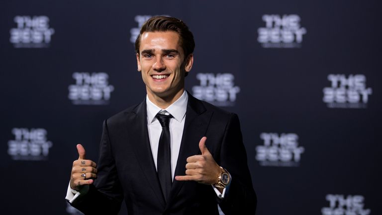 ZURICH, SWITZERLAND - JANUARY 09: The Best FIFA Men's Player Award nominee Antoine Griezmann of France and Atletico Madrid, arrives for The Best FIFA Footb