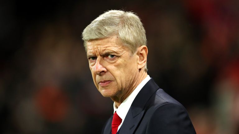 Arsene Wenger looks on from the touchline prior to the Premier League match between against Bournemouth