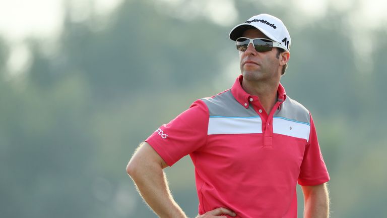 DOHA, QATAR - JANUARY 26:  Bradley Dredge of Wales waits to hit his tee shot the 17th hole during the first round of the Commercial Bank Qatar Masters at t