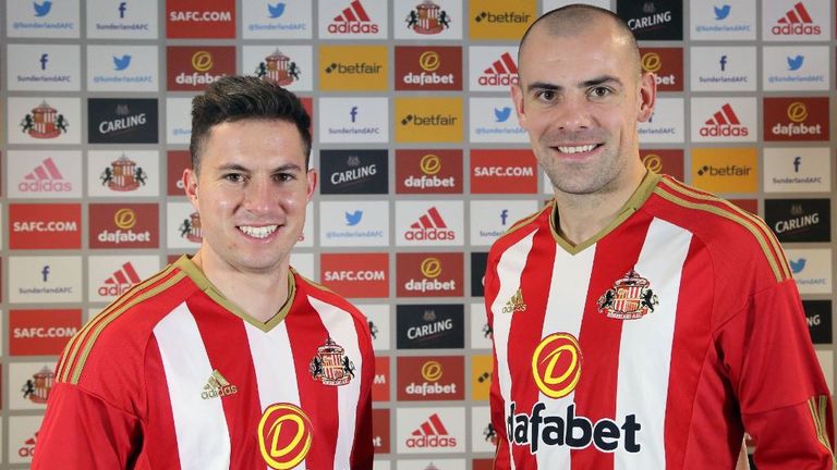 Sunderland have snapped up Oviedo [left] and Gibson [right] [pic from @SunderlandAFC]