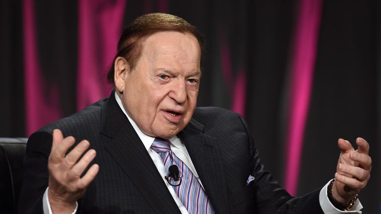 Las Vegas Sands Corp. Chairman and CEO Sheldon Adelson speaks at the Global Gaming Expo (G2E) 2014