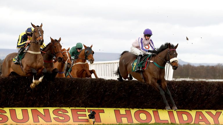 Cabragh (right) ridden by Jonathan England