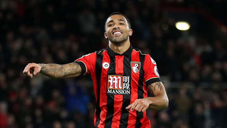 AFC Bournemouth's Callum Wilson celebrates scoring his side's second goal of the game