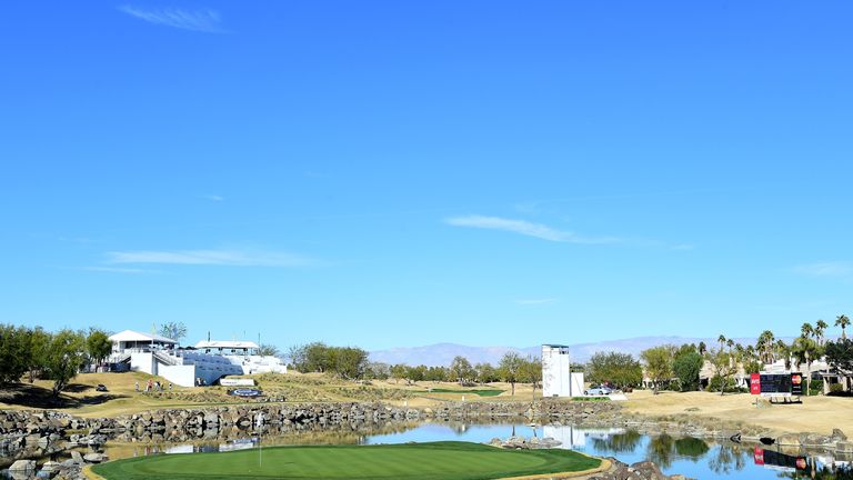 LA QUINTA, CA - JANUARY 20:  View of the 17th green during preview for the CarerrBuilder Challenge In Partnersihip With The Clinton Foundation at the TPC S