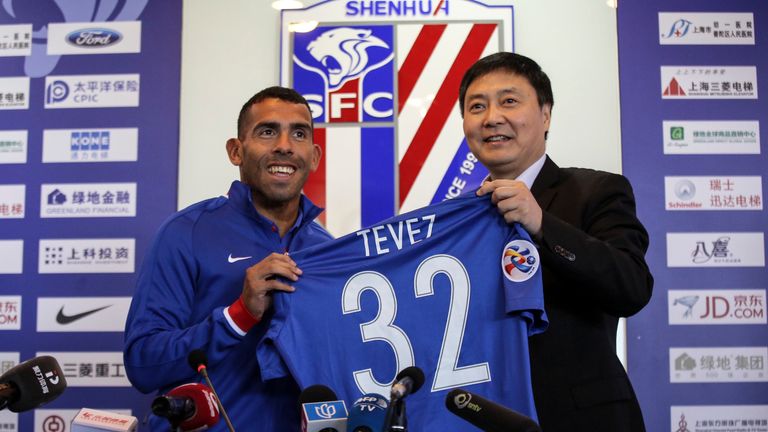 Carlos Tevez signs for Shanghai Shenhua