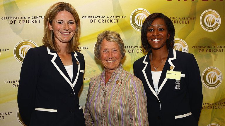 Charlotte Edwards, Rachael Heyhoe-Flint and Ebony Rainford-Brent 