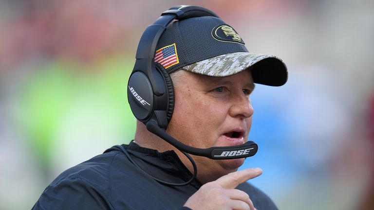 SANTA CLARA, CA - JANUARY 01:  Head coach Chip Kelly of the San Francisco 49ers looks on from the sidelines against the Seattle Seahawks during the first q