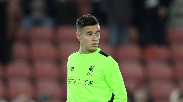 Liverpool's Philippe Coutinho prior to the EFL Cup Semi Final, First Leg match at St Mary's Stadium, Southampton