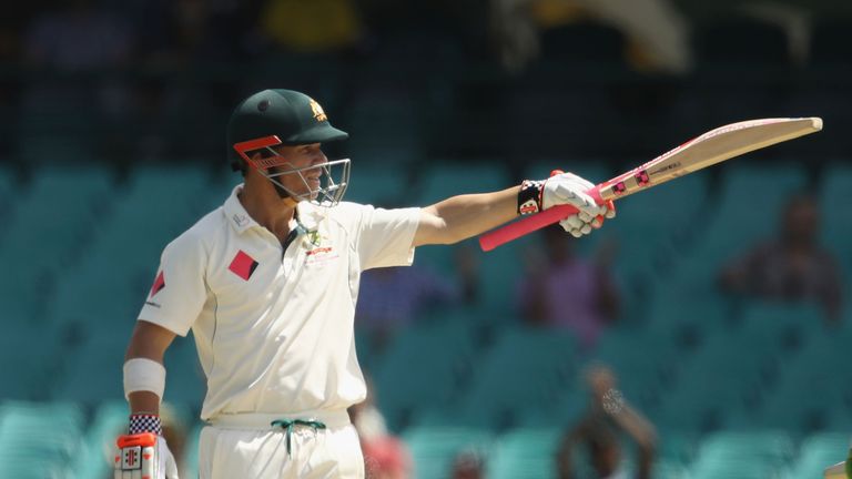 SYDNEY, AUSTRALIA - JANUARY 06:  David Warner of Australia celebrates his half century during day four of the Third Test match between Australia and Pakist