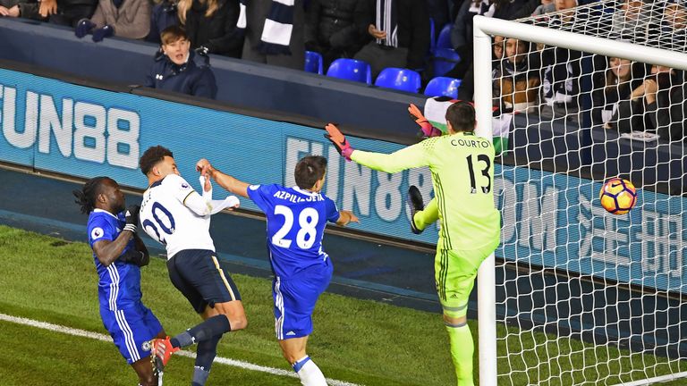 Dele Alli scores his and Tottenham's second goal of the game