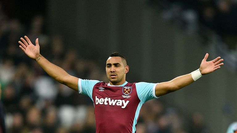 Dimitri Payet during the Premier League match between West Ham United and Hull City at The London Stadium