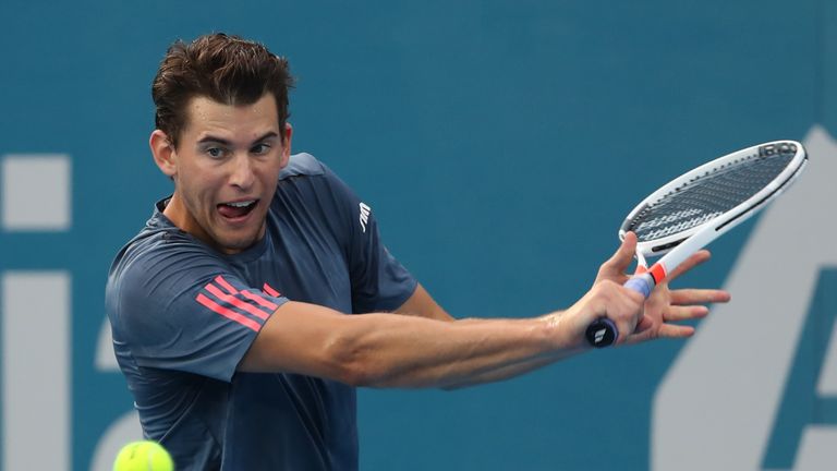 World No 8 Dominic Thiem lost out having claimed the first set