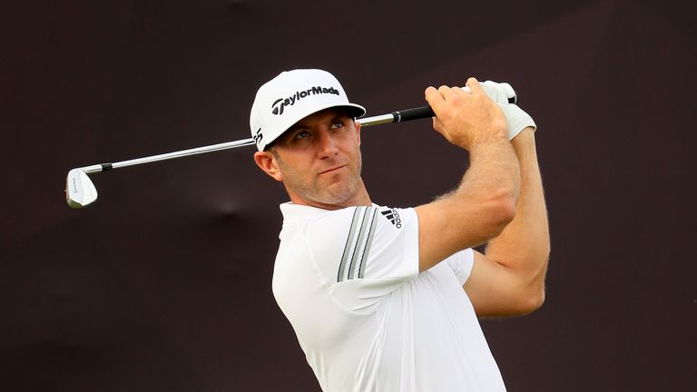 Dustin Johnson during the second round of the Abu Dhabi HSBC Championship