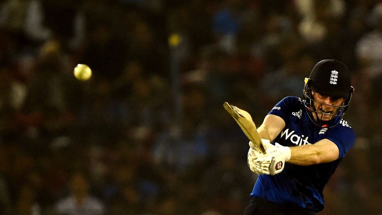 Eoin Morgan made a magnificent century in England's defeat in Cuttack (Credit: AFP)