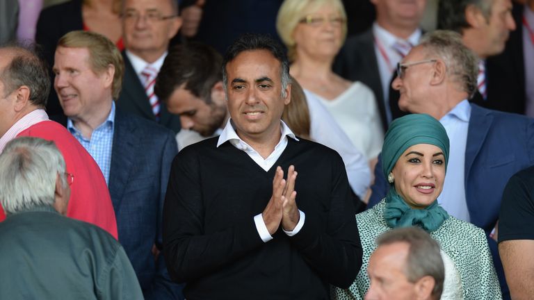 NOTTINGHAM, ENGLAND - AUGUST 09: Fawaz Al Hasawi, Chairman of Nottingham Forest during the Sky Bet Championship match between Nottingham Forest and Blackpo