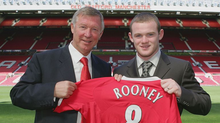 Sir Alex Ferguson signed Wayne Rooney for Manchester United in 2004