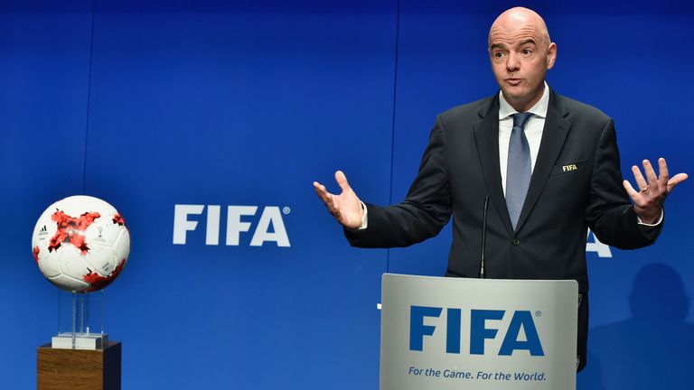 International Federation of Association Football (FIFA) President Gianni Infantino.
