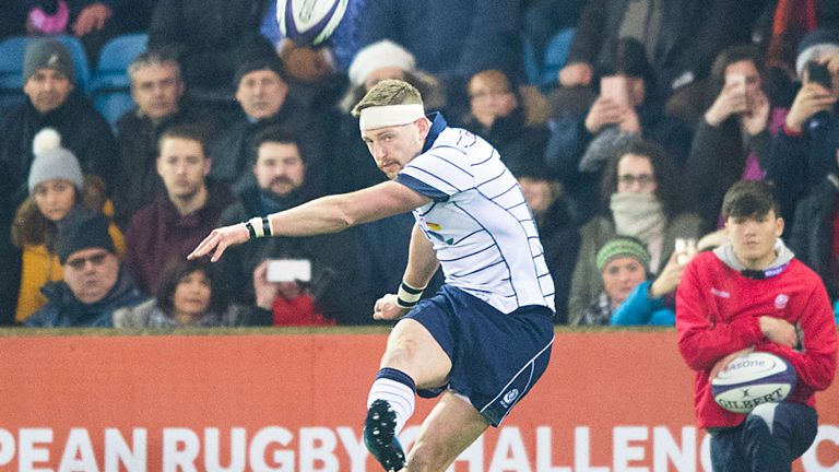 Finn Russell in action for Scotland