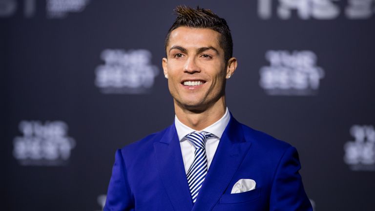 ZURICH, SWITZERLAND - JANUARY 09: The Best FIFA Men's Player Award nominee Cristiano Ronaldo of Portugal and Real Madrid arrives for The Best FIFA Football