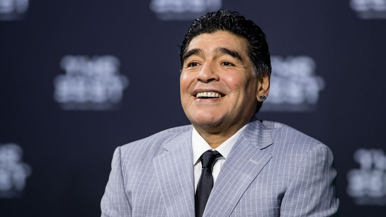 Diego Maradona arrives for The Best FIFA Football Awards 2016