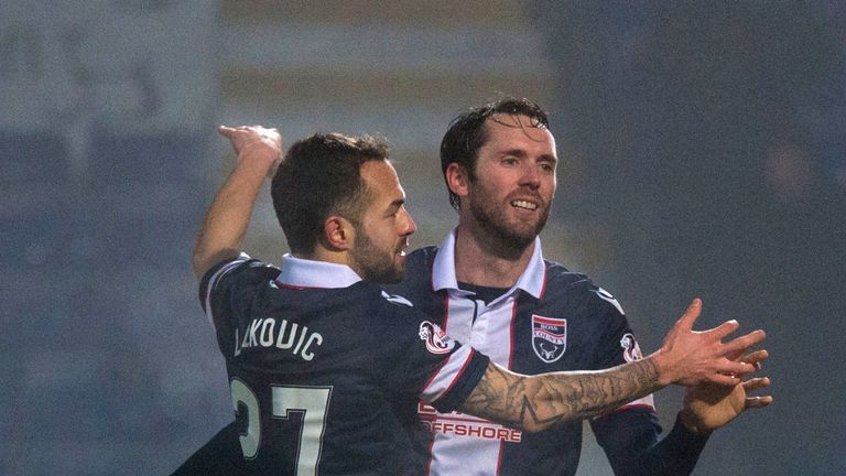 Jim O'Brien scored on his debut for Ross County in the 6-2 Scottish Cup win against Dundee United.