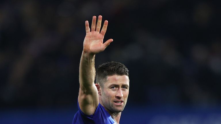 LONDON, ENGLAND - DECEMBER 31:  Gary Cahill of Chelsea applauds fans after his team's win in the Premier League match between Chelsea and Stoke City at Sta