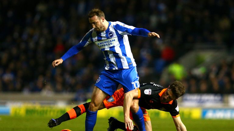 Glenn Murray of Brighton (left) and Sam Hutchinson of Sheffield Wednesday