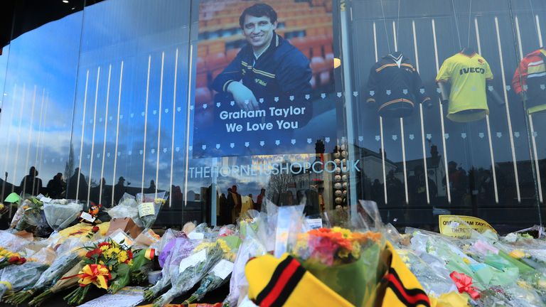 Watford fans leave tributes to Graham Taylor