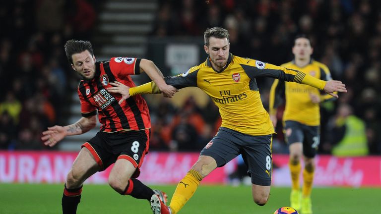 Arter in action for Bournemouth against Arsenal 