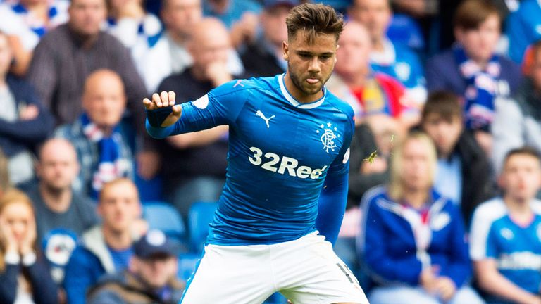 Harry Forrester came on as a substitute for Rangers against Celtic