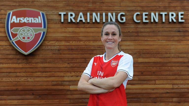Heather O'Reilly of Arsenal Ladies at London Colney on January 16, 2017 in St Albans, England.
