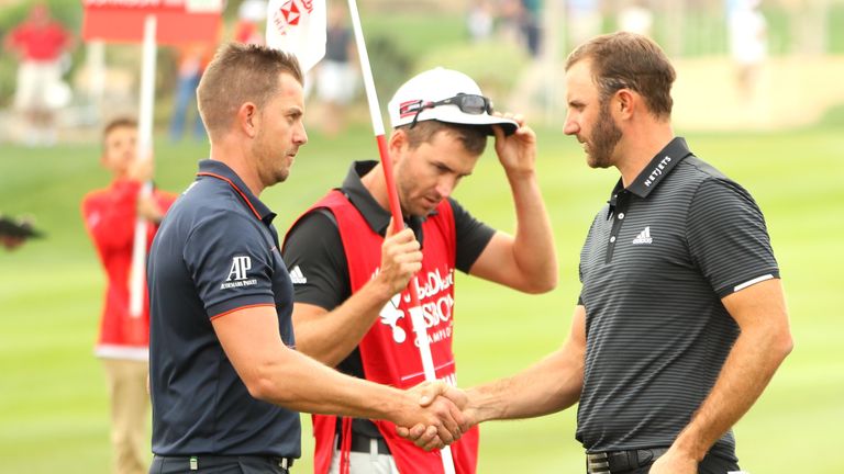 Stenson comfortably outscored US Open champion Dustin Johnson, who battled to a 72